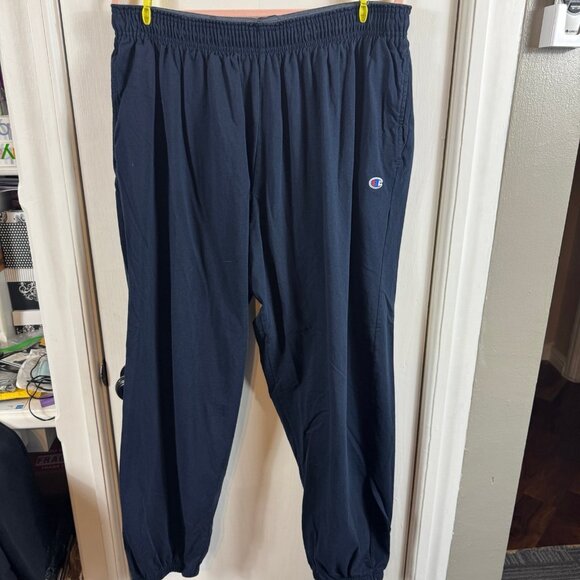 Champion Navy Blue Cotton Joggers Men’s Size 3XL Elastic Waist & Cuffed Ankle - Picture 2 of 8